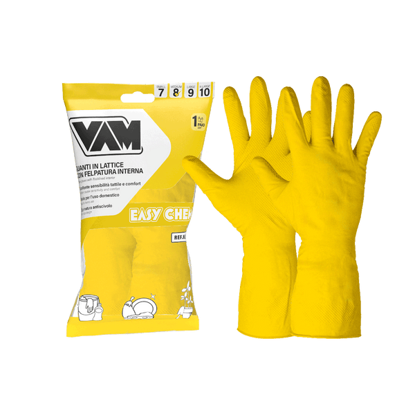 Guanti lattice chimici VAM Easy Chem - cartone 144 paia - certificati alimentare EN 1186