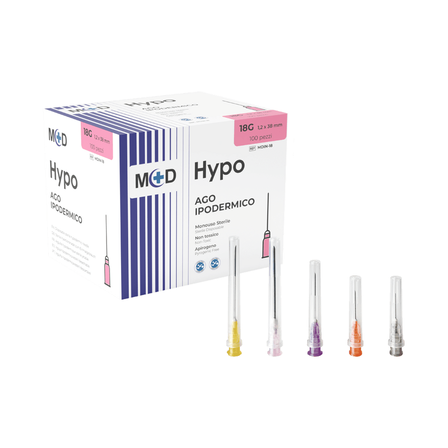 M+D HYPO aghi ipodermici monouso sterili latex free - cartone 10.000 pz