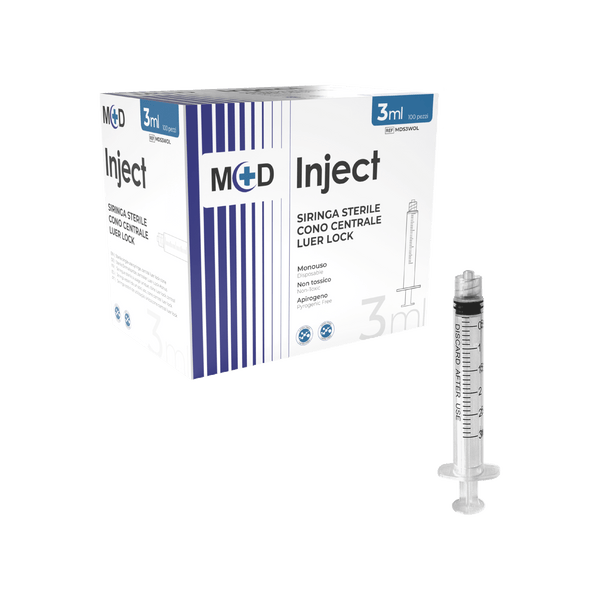 M+D INJECT LUER LOCK Siringa Monouso 3 Parti - Sterile