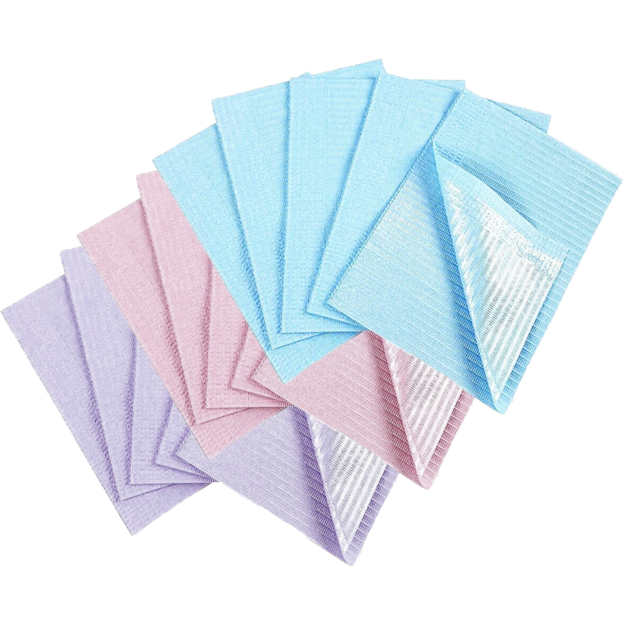 Bavaglio/tovagliolo per dentisti monouso impermeabile 33x45cm - non sterile - cartone 500 pz
