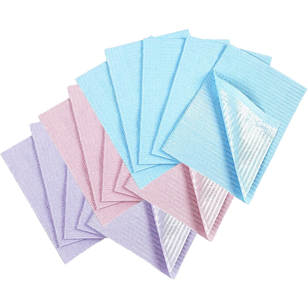BAVAGLIO/TOVAGLIOLO PER DENTISTI Monouso Impermeabile 33x45cm - NON STERILE - Cartone 500 pz