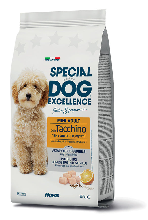 Monge Monge Special Dog Exc.Crocchette1,5Kg.Mini Tacchino