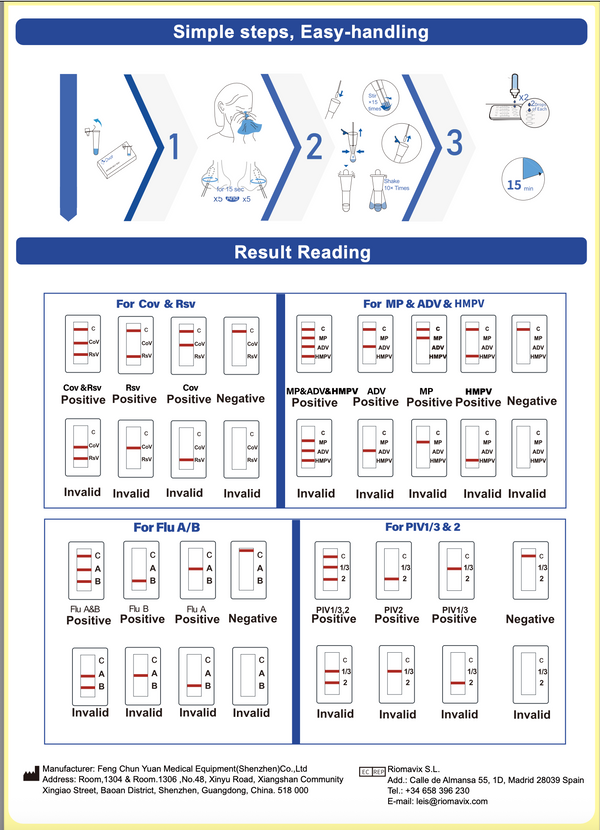Test Rapido DVOT 9-in-1 Multiplex Respiratory - Kit Professionale