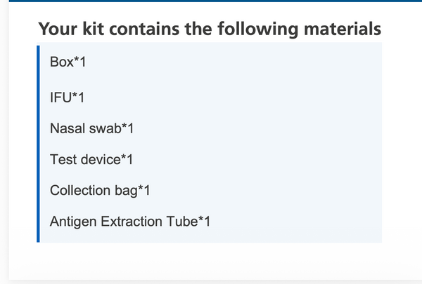Test rapido DeepBlue 5-in-1 Multiplex Respiratory self test - kit da 10 a 20 test (Covid-19, Influenza A+B, RSV, ADV)
