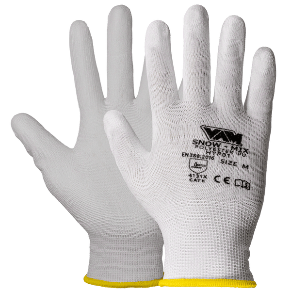 Guanti Poliestere Spalmati Poliuretano VAM Mix - 240mm DMF Free - Cartone 120 Paia