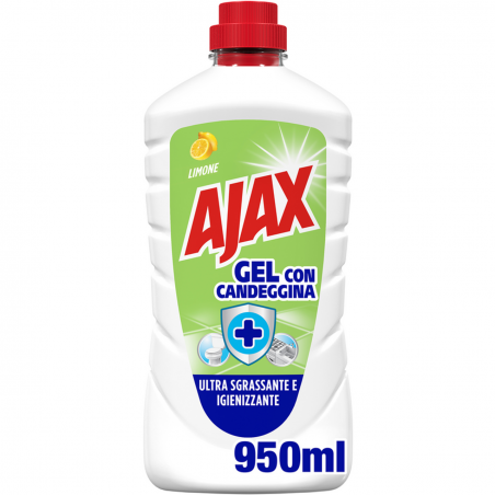 Ajax 950ml GEL Candeggina Limone – Cartone 12 pz