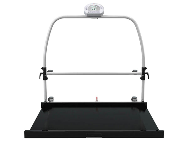 Bilancia a pedana digitale Wunder RW2.0 Move con corrimano e ruote, 300 kg