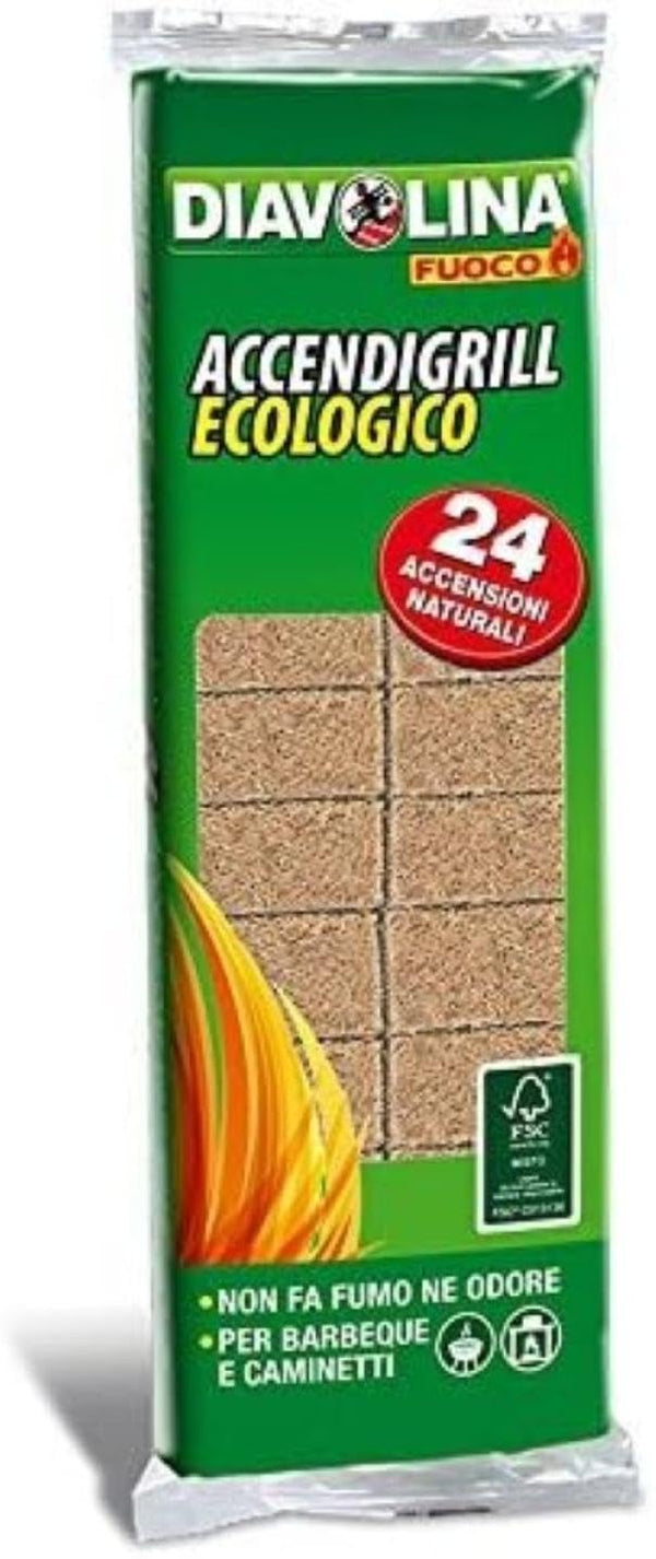 Diavolina Accendigrill Ecologico 24 pz