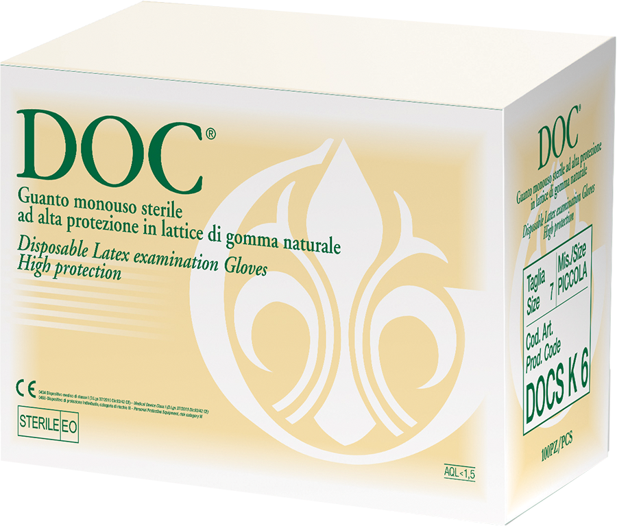 Gardening Guanto in Lattice Naturale Sterile DOCS K - Cartone 500 paia