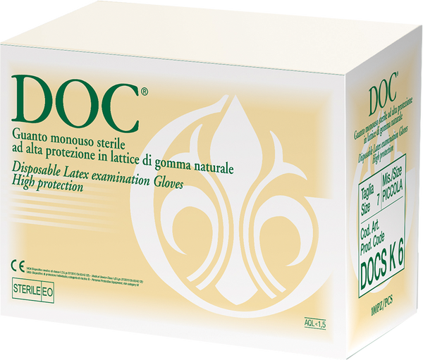 Gardening Guanto in Lattice Naturale Sterile DOCS K - Cartone 500 paia