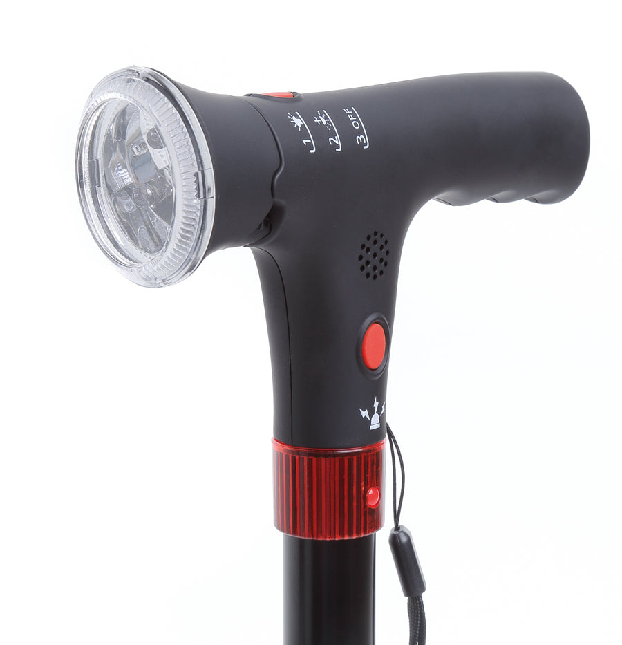 Bastone Alluminio con Luce e Avviso Acu | GEF Medica