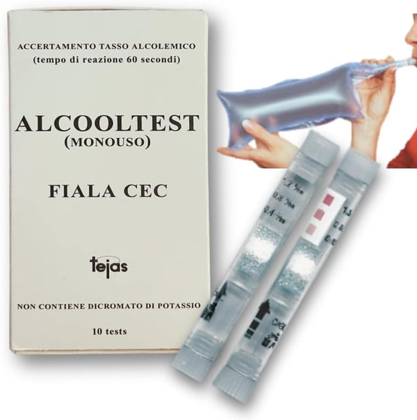 Etilometro Monouso Fiala CEC con Palloncino - Confezione 10 Test
