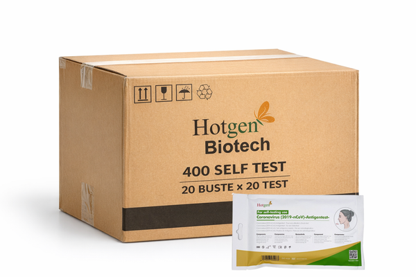 Tampone rapido Covid-19 Hotgen self test - Cartone 400 test (20 confezioni da 20)