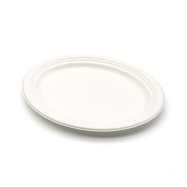 Piatti Compostabili Monouso Ovali in Polpa di Canna da Zucchero Р 100% Biodegradabili Р Vari Formati Р Gef Company (Grande: 31,7 x 25,2 cm (28 g))