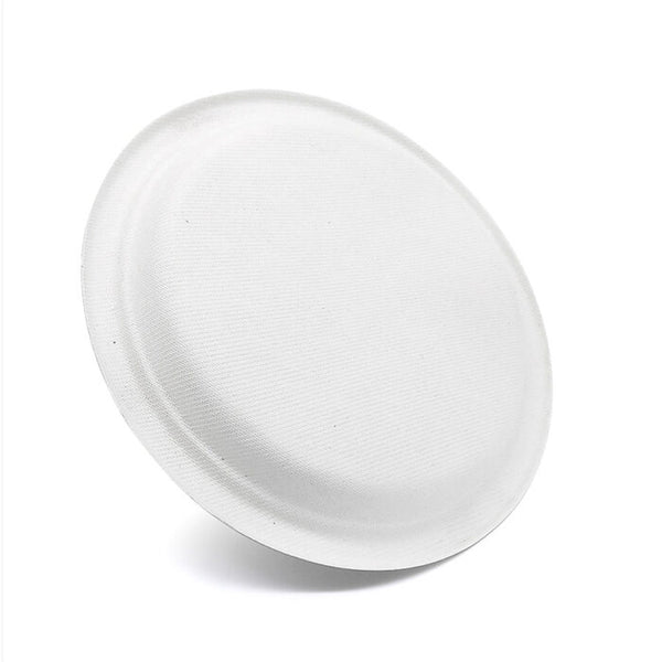 Piatti Compostabili Monouso Rotondi in Polpa di Canna da Zucchero Р 100% Biodegradabili Р Vari Formati Р Gef Company ((Ї) 25,4cm - 19g)
