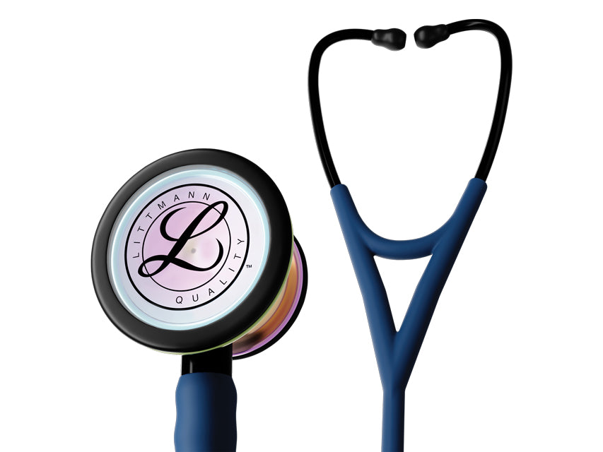 Littmann Cardiology IV — 6242C blu navy, testina arcobaleno - immagine 2