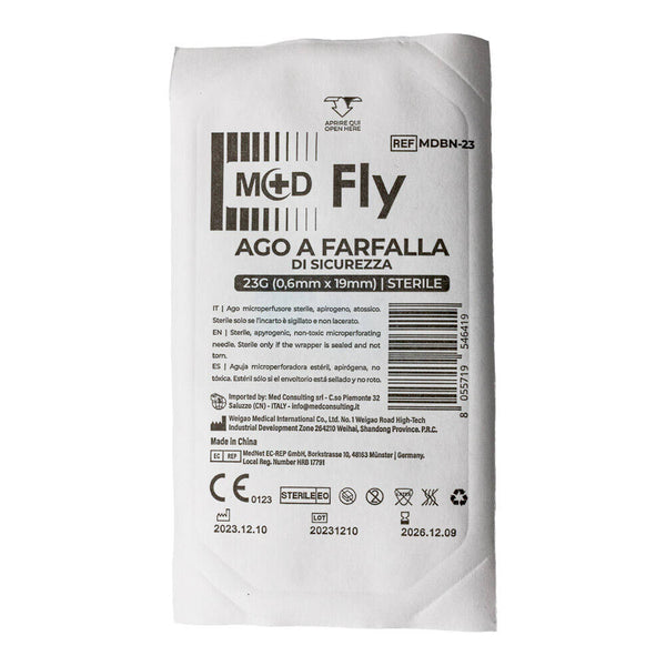 M+D FLY CON SICUREZZA Ago Epicranico con Dispositivo di Sicurezza - Sterile