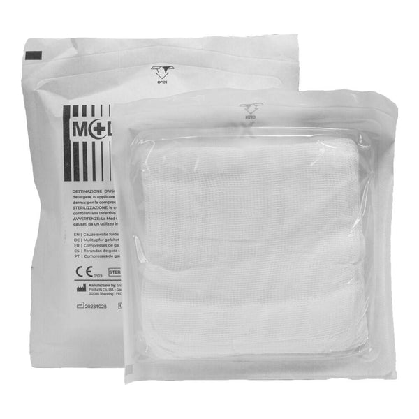 M+D COMPREX STERILI Compresse di Garza Monouso STERILI - Puro Cotone Idrofilo 100%