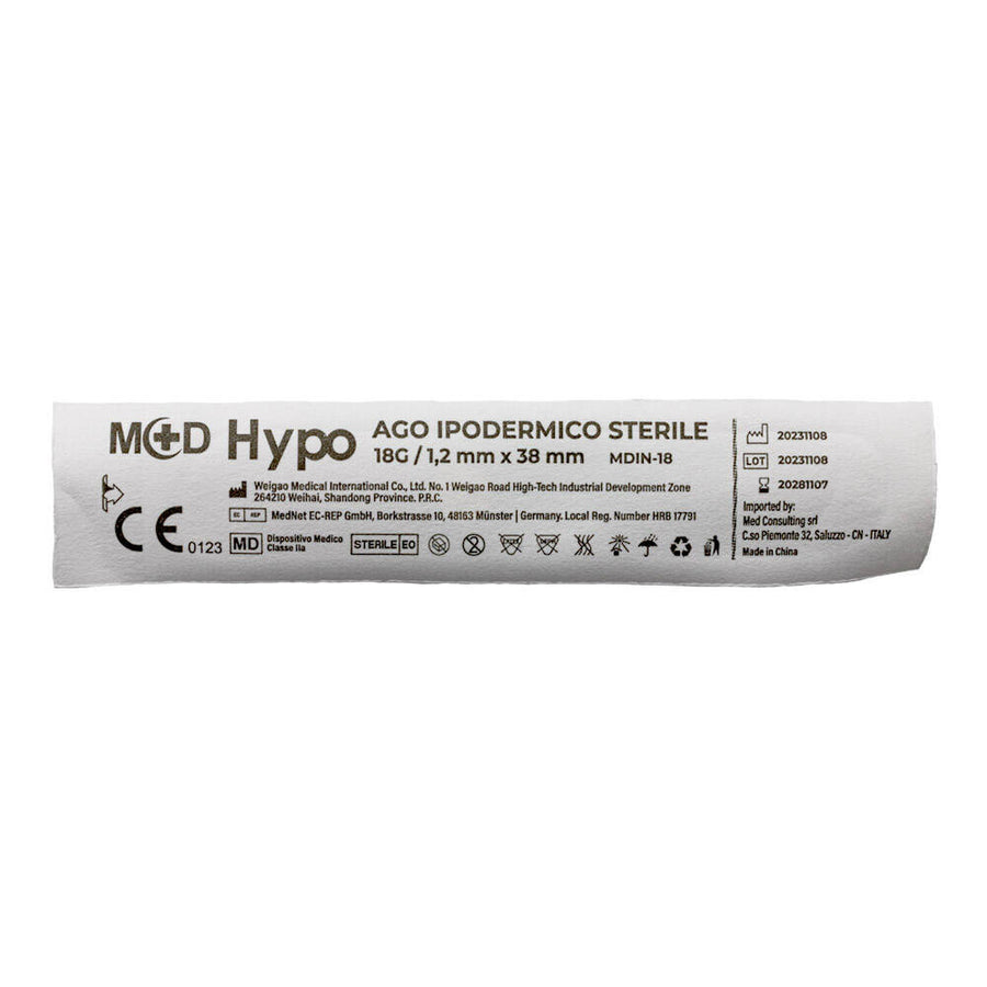 M+D HYPO aghi ipodermici monouso sterili latex free - cartone 10.000 pz