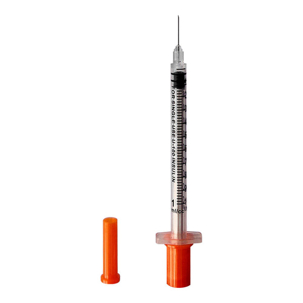 M+D Inject Insulina Siringa Monouso da Insulina 1ml con Ago Fisso 29G - Sterile