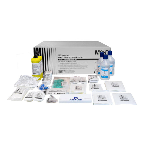 Refill kit pronto soccorso allegato 1 tipo A+B - Reintegro per aziende gruppo A e B - Cartone 6 pz