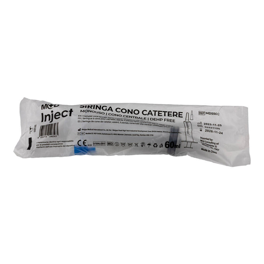 M+D INJECT cono catetere siringa sterile 100ml - cartone 100 pezzi