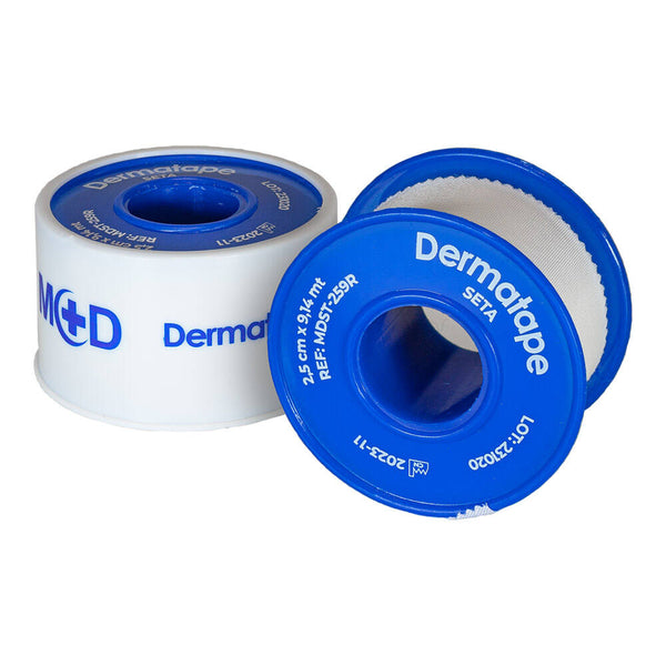 M+D DERMATAPE SETA Nastro in Seta Artificiale su Rocchetto - Monouso - LATEX FREE