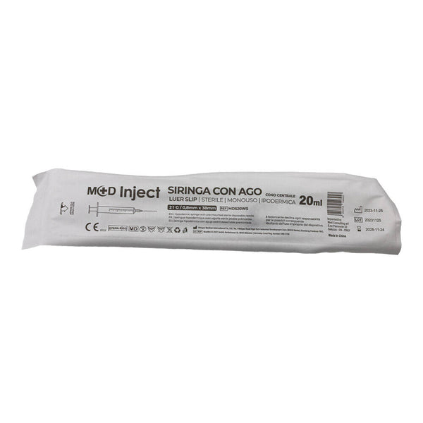 M+D INJECT CON AGO Siringa Monouso 3 Parti con Ago Montato - Sterile