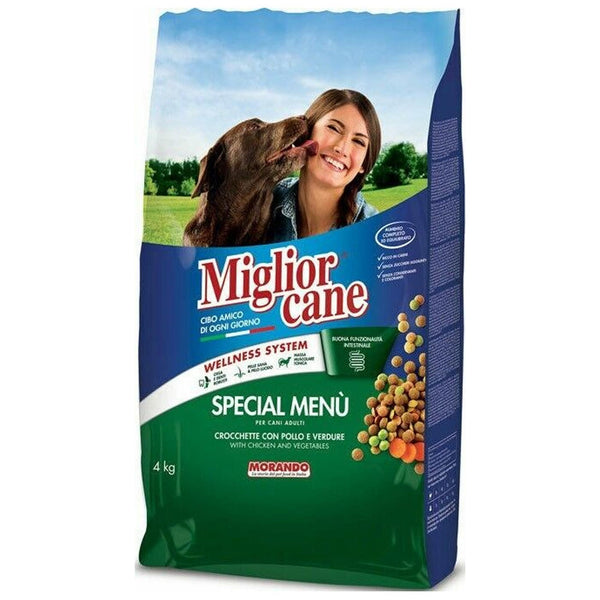 Migliorcane Specialmenù Crocchette Pollo e Verdure 4 kg – Cartone 4 pz