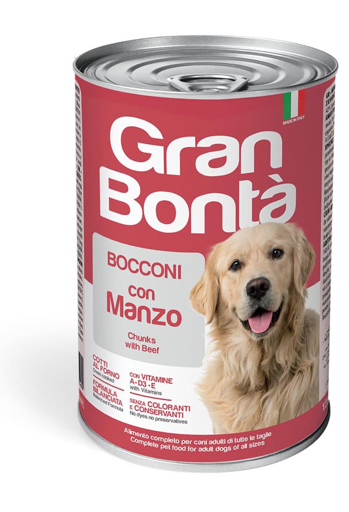 Monge Gran Bontà Cane Bocconcini 1,23 kg – Gusti assortiti – Carne