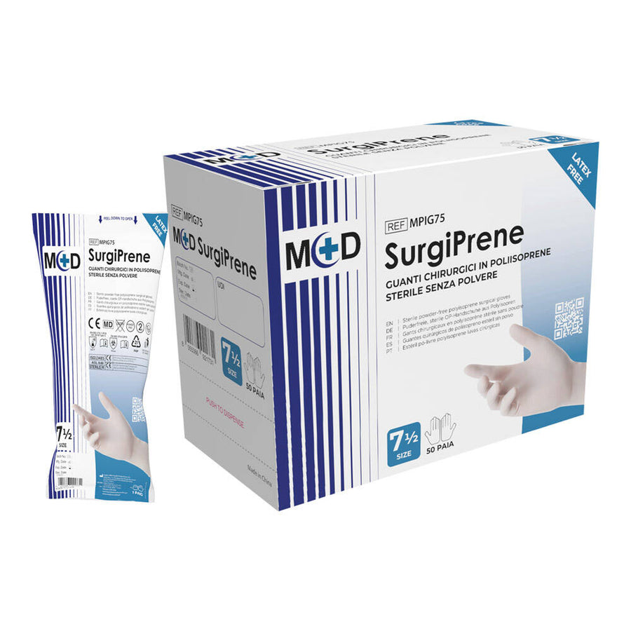 M+D SurgiPrene guanti chirurgici sterili in poliisoprene