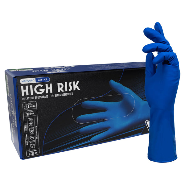 VAM High Risk guanti monouso lattice blu