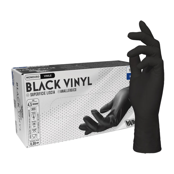 VAM Black Vinyl guanti monouso vinile nero