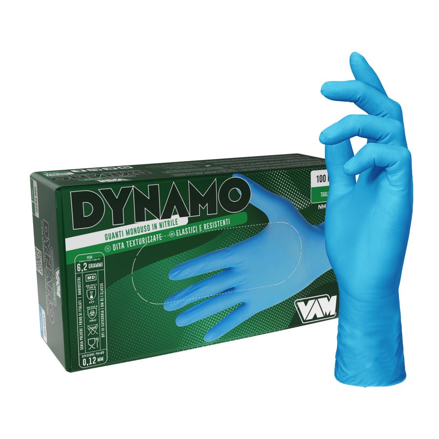 VAM Dynamo guanti monouso nitrile blu