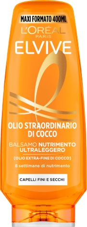 Elvive Olio Straordinario balsamo al cocco 250 ml, cartone intero da 6 confezioni.