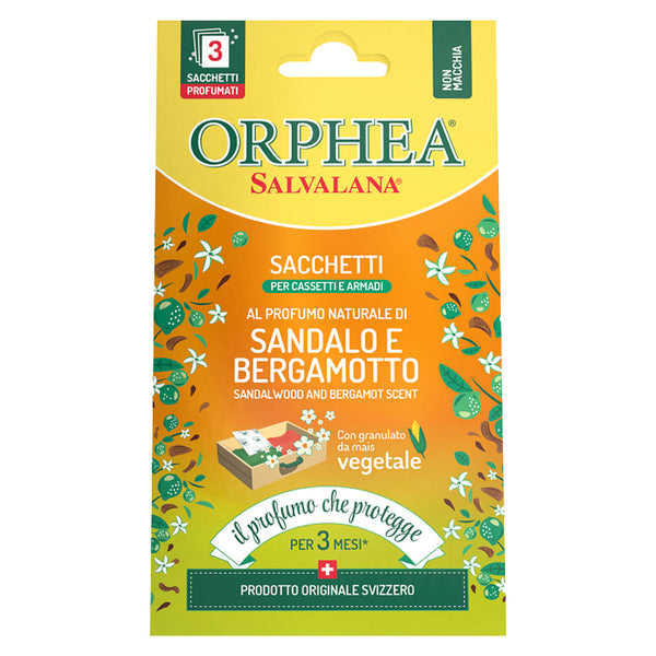 Orphea Sacchetti Profumo Pz 3+1 Sandalo&Bergamotto