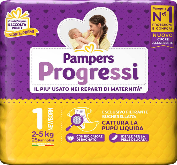 Pampers Newborn Progress Taglia 1 – Cartone 6 pz