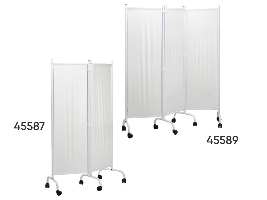 Paravento a 2 Ante — bianco plastica - immagine 1