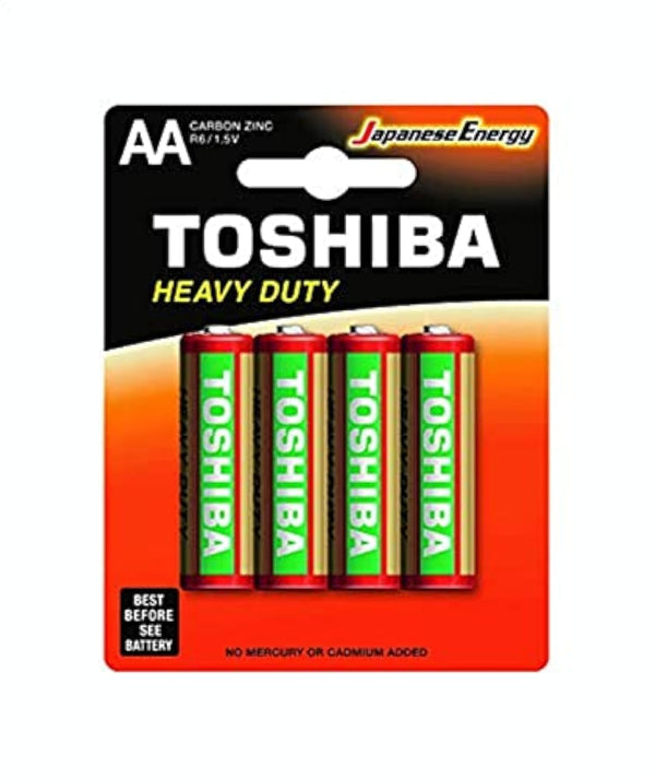 Toshiba Pile Zinco Carbone 4 pz – Stilo AA e Mini Stilo AAA – Stilo AA