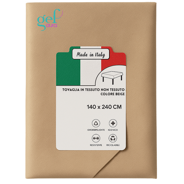 Tovaglia TNT 140x240 cm Monouso Professionale – Idrorepellente, Traspirante, Resistente – Certificata Oeko-Tex® – Made in Italy per Hotel e Ristoranti